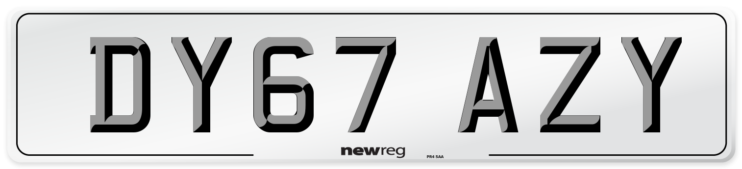 DY67 AZY Number Plate from New Reg